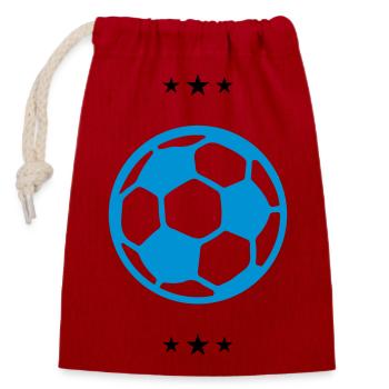 football - Sac cadeau en coton avec cordon (14 x 20 cm) - rouge - Devant