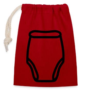 Layer - Closable cotton gift bag (14x20cm) - red - Front