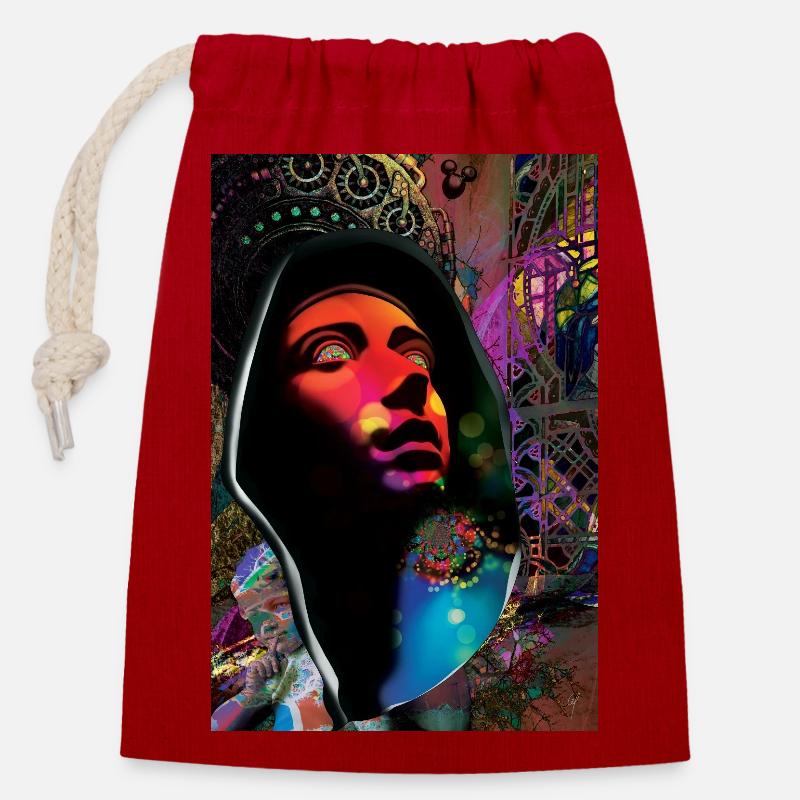 Revelation - Closable cotton gift bag (14x20cm) - red