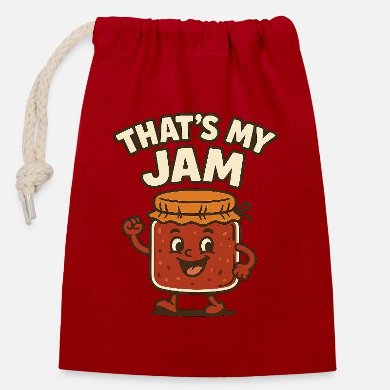 Thats my jam - Verschließbarer Geschenkbeutel aus Baumwolle (14x20cm) - Rot