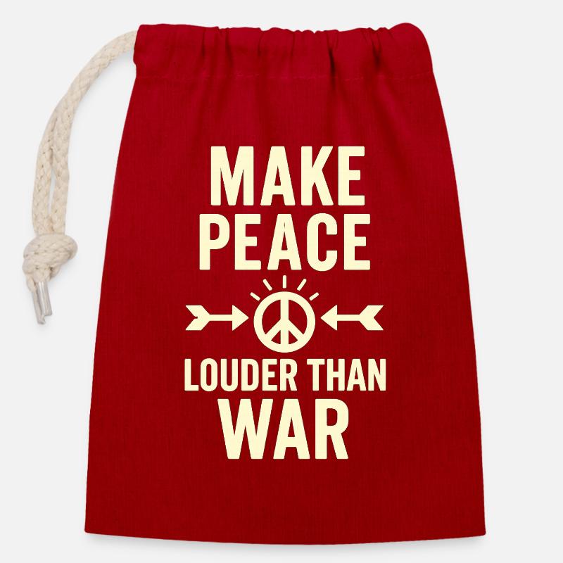 Déclaration de liberté - Sac cadeau en coton avec cordon (14 x 20 cm) - rouge