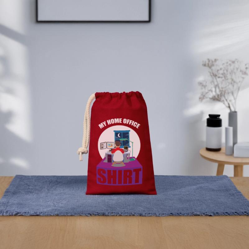 Night Shift Coder Programmer Desk Graphic Verschließbarer Geschenkbeutel aus Baumwolle (14x20cm)