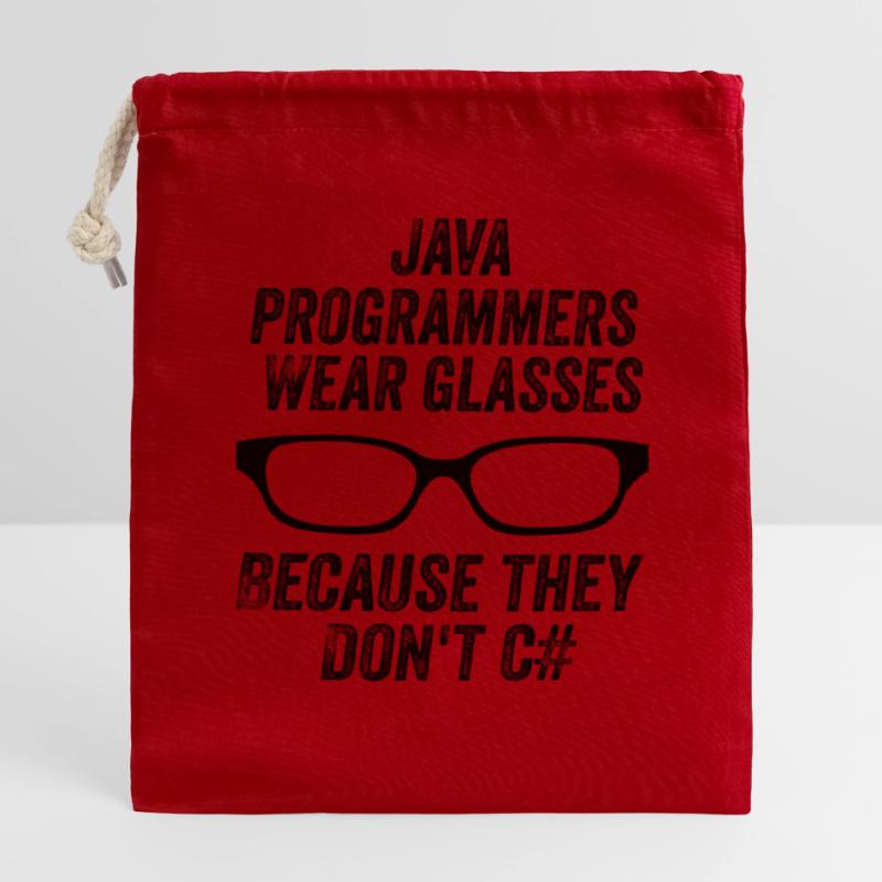 Drôles de programmeurs Java Sac cadeau en coton avec cordon (14 x 20 cm)
