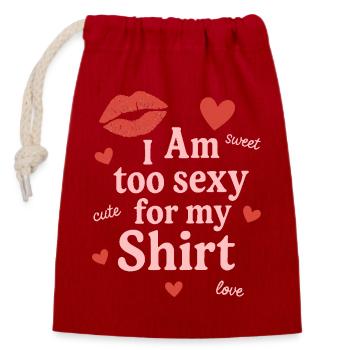 Playful confident emphasis - Closable cotton gift bag (14x20cm) - red - Front