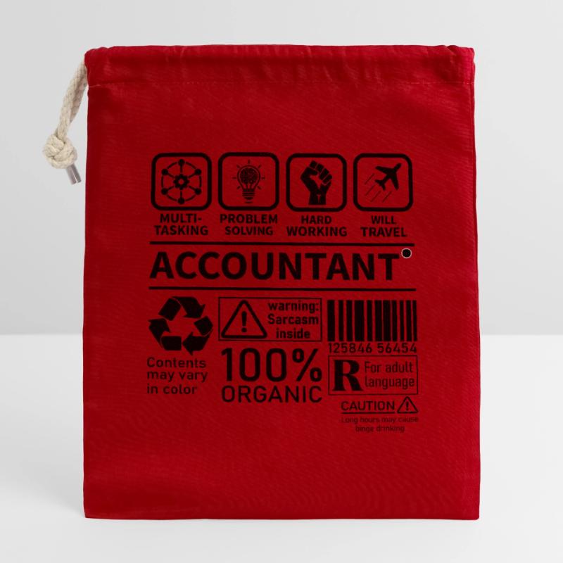 Accountant Multi Tasking Problem Solving Hard Work Verschließbarer Geschenkbeutel aus Baumwolle (14x20cm)