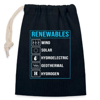 Solarzellen Sonnenenergie Erneuerbare Energien - Verschließbarer Geschenkbeutel aus Baumwolle (14x20cm) - Navy - Vorne