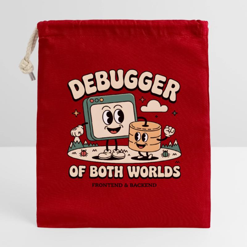 Debugger of both worlds | Debugging Dev Closable cotton gift bag (14x20cm)