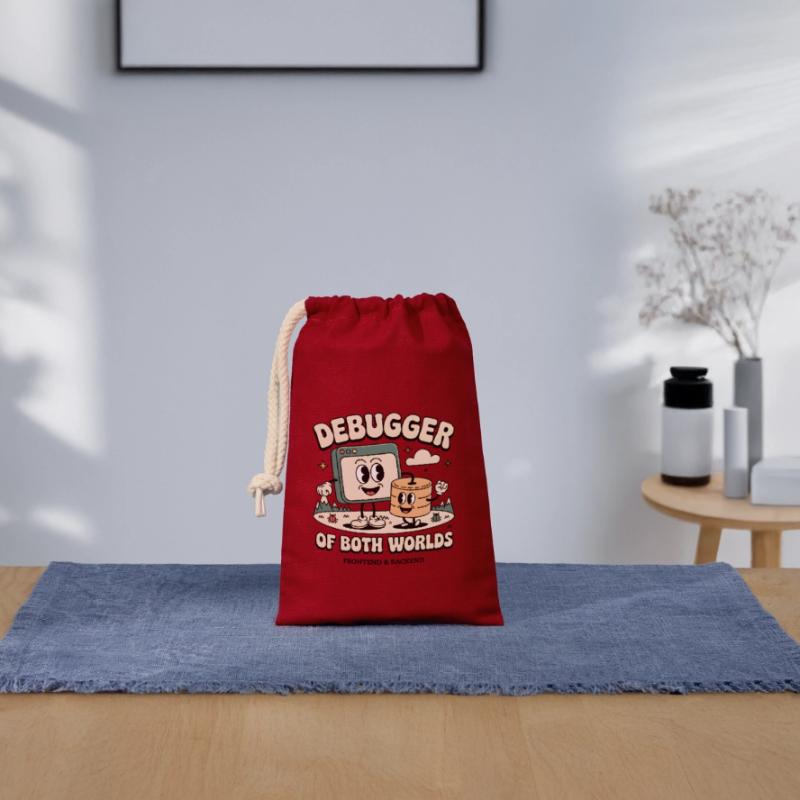 Debugger beider Welten | Debugging Dev Verschließbarer Geschenkbeutel aus Baumwolle (14x20cm)