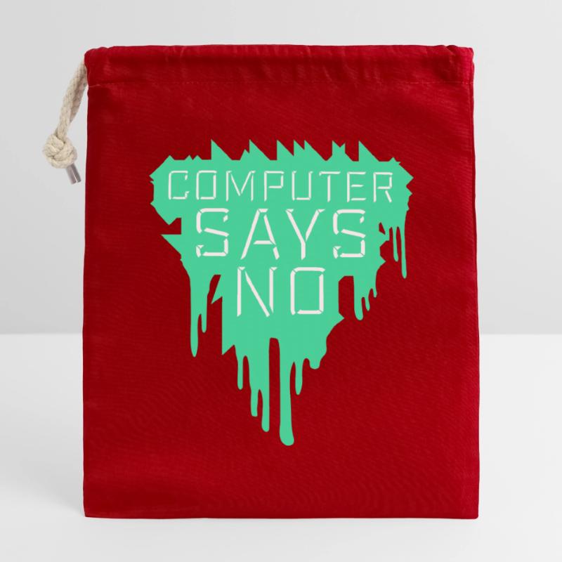 Computer Says No Lustig Programmierer Nerd Technik Verschließbarer Geschenkbeutel aus Baumwolle (14x20cm)