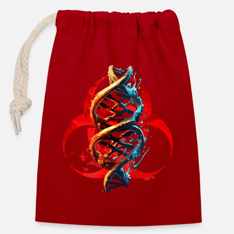 Mutant - Closable cotton gift bag (14x20cm) - red