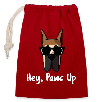 Hey Paws Up Great Dane Dog Sunglasses - Closable cotton gift bag (14x20cm) - red - Front