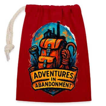 Urbex - Urban Exploration - Urban Explorer - Closable cotton gift bag (14x20cm) - red - Front