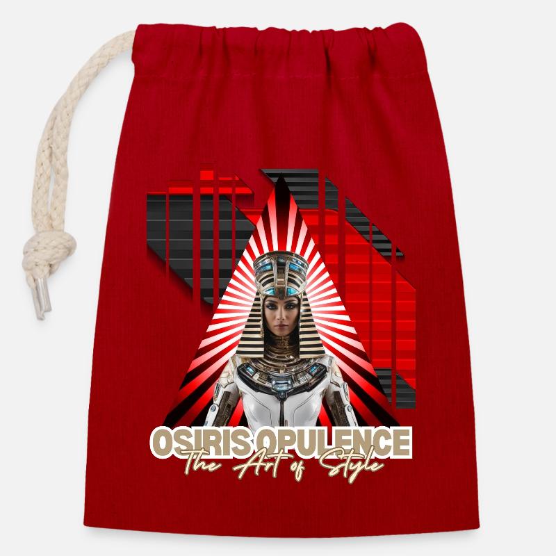 Osiris Opulence - Verschließbarer Geschenkbeutel aus Baumwolle (14x20cm) - Rot
