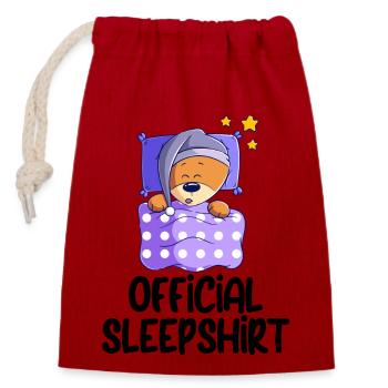 Funny Saying Picture Funny Humor Gift Idea - Closable cotton gift bag (14x20cm) - red - Front