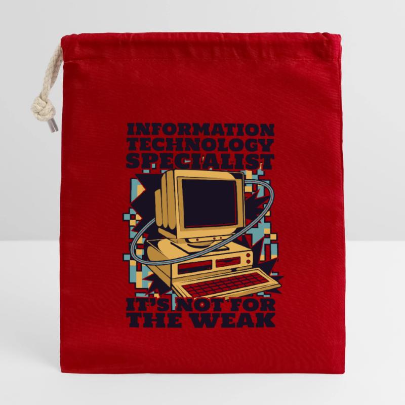 It's Not For The Weak Computer Scientist Admin Closable cotton gift bag (14x20cm)