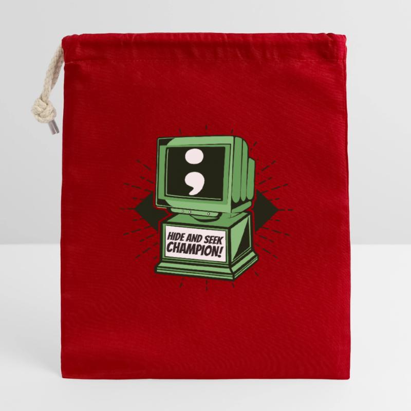 Hide And Seek Champion Software Engineer Coder Closable cotton gift bag (14x20cm)