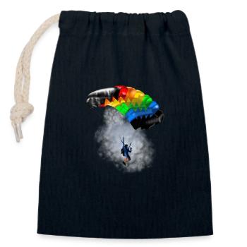 parachute - Closable cotton gift bag (14x20cm) - navy - Front