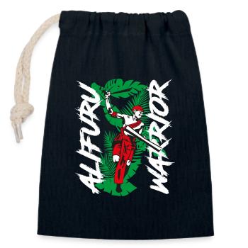 Alifuru Warrior by s2soon - Closable cotton gift bag (14x20cm) - navy - Front