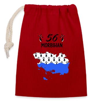 Morbihan - Closable cotton gift bag (14x20cm) - red - Front