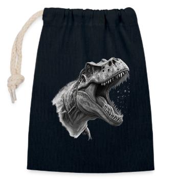 T Rex Tyrannosaurus Rex Dinosaurier Fleischfresser - Verschließbarer Geschenkbeutel aus Baumwolle (14x20cm) - Navy - Vorne