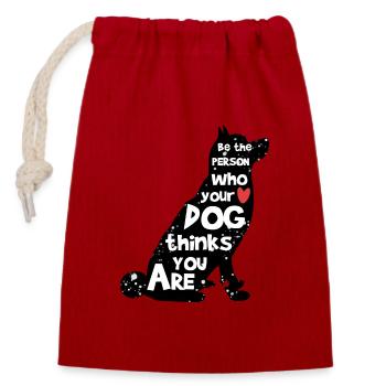 Dog Favorite Animal Statement Pets Stuffed Toy - Closable cotton gift bag (14x20cm) - red - Front