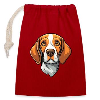 Ariege Pointer Hund Rasse Cartoon Kawaii Illustrati - Verschließbarer Geschenkbeutel aus Baumwolle (14x20cm) - Rot - Vorne