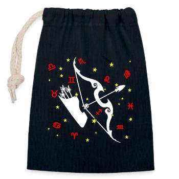 Schütze-Farbe - Verschließbarer Geschenkbeutel aus Baumwolle (14x20cm) - Navy - Vorne