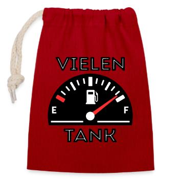 Gas Station Gasoline Refueling Statement Fuel Pump - Closable cotton gift bag (14x20cm) - red - Front