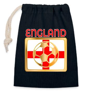 ENGLAND SPIELT FUSSBALL FUSSBALL - Verschließbarer Geschenkbeutel aus Baumwolle (14x20cm) - Navy - Vorne