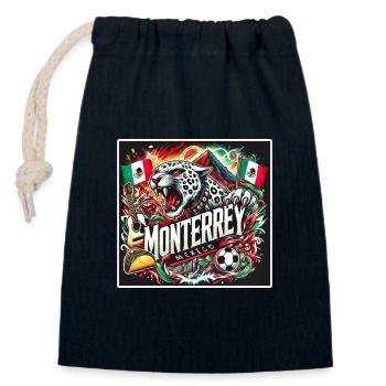 Monterrey Mexiko Städte Design - Verschließbarer Geschenkbeutel aus Baumwolle (14x20cm) - Navy - Vorne