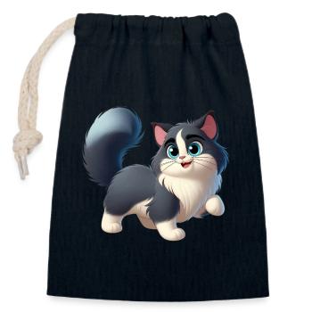 Ragdoll 12 - Verschließbarer Geschenkbeutel aus Baumwolle (14x20cm) - Navy - Vorne