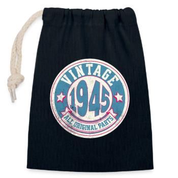 Design Vintage 1945 Alle Originalteile - Verschließbarer Geschenkbeutel aus Baumwolle (14x20cm) - Navy - Vorne