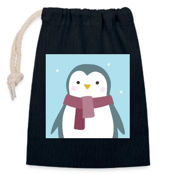 Poster Pinguin Antarktis Südpol Winter Kinder Deko - Verschließbarer Geschenkbeutel aus Baumwolle (14x20cm) - Navy - Vorne