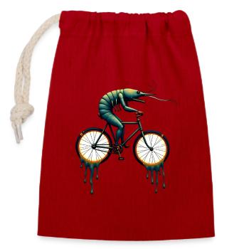 Traumhaftes Radsport-Krustentier - Verschließbarer Geschenkbeutel aus Baumwolle (14x20cm) - Rot - Vorne