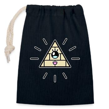 Illuminati Kawaii - Closable cotton gift bag (14x20cm) - navy - Front