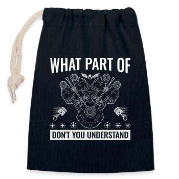 Welcher Teil von Don't You Understand Engine Blueprint - Verschließbarer Geschenkbeutel aus Baumwolle (14x20cm) - Navy - Vorne