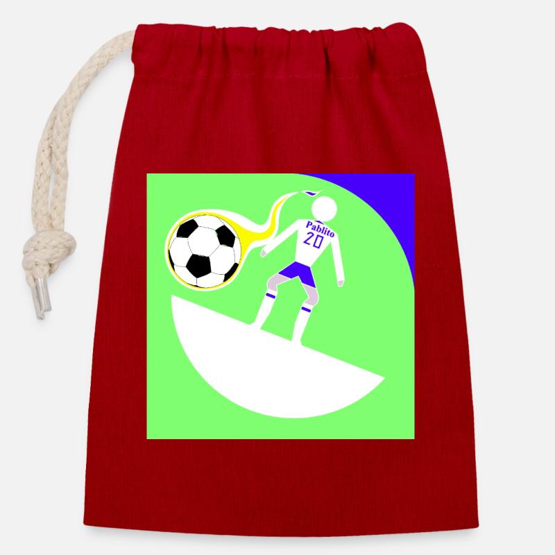 20 Pablito - Closable cotton gift bag (14x20cm) - red