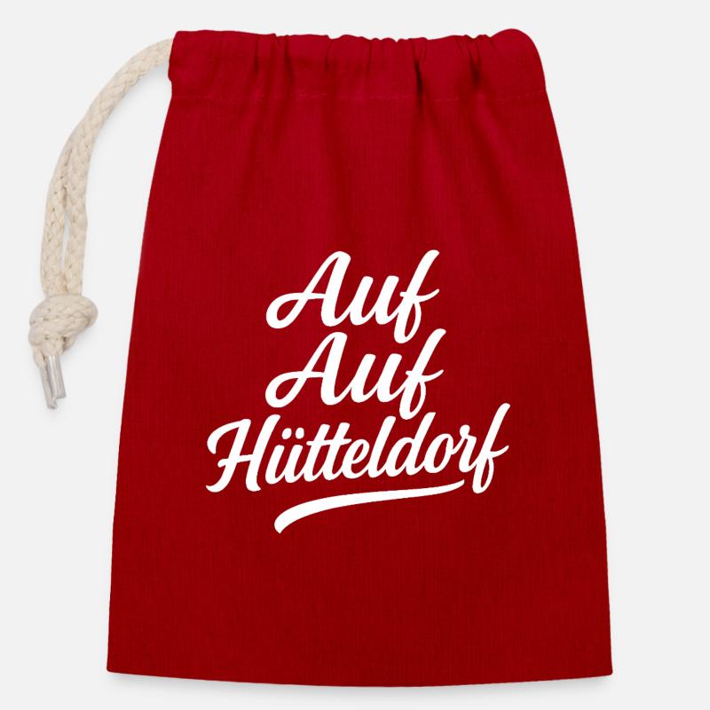 Hütteldorf - Verschließbarer Geschenkbeutel aus Baumwolle (14x20cm) - Rot