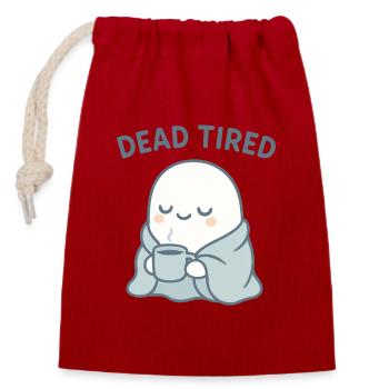 Dead Tired Ghost Cozy Mug - Closable cotton gift bag (14x20cm) - red - Front