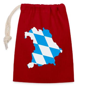 Federal State of Bavaria - Closable cotton gift bag (14x20cm) - red - Front