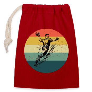 Handball style for every occasion for men - Closable cotton gift bag (14x20cm) - red - Front