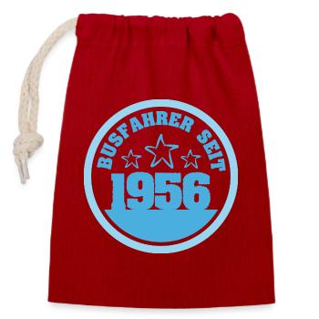 Trucks 1956 - Closable cotton gift bag (14x20cm) - red - Front
