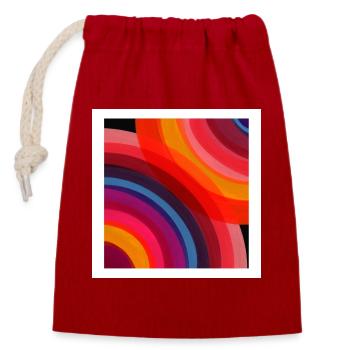 Arc-en-ciel abstrait - Sac cadeau en coton avec cordon (14 x 20 cm) - rouge - Devant