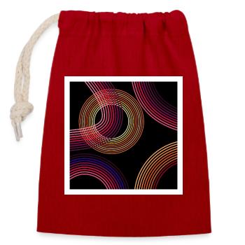 Tourbillon néon - Sac cadeau en coton avec cordon (14 x 20 cm) - rouge - Devant