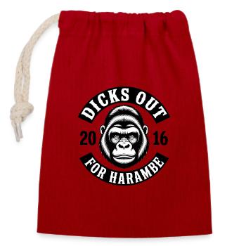 Des dehors pour Harambe - T-shirt mème drôle - Sac cadeau en coton avec cordon (14 x 20 cm) - rouge - Devant