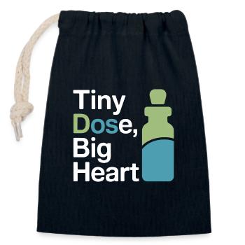 Certified Clinical Micro-Dose Practitioner Apparel - Closable cotton gift bag (14x20cm) - navy - Front