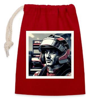Formula Senna - Closable cotton gift bag (14x20cm) - red - Front