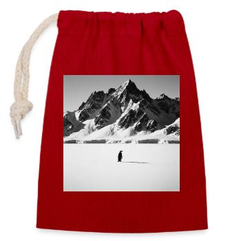 Nihilist Penguin - Closable cotton gift bag (14x20cm) - red - Front