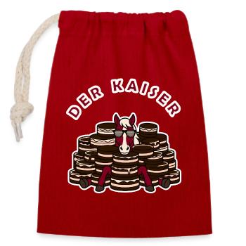 vienna austria cake luxury horse sweet - Closable cotton gift bag (14x20cm) - red - Front