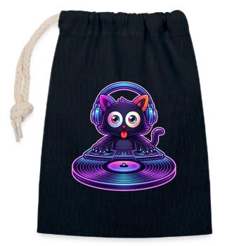 Gatalf blindtest - Sac cadeau en coton avec cordon (14 x 20 cm) - bleu marine - Devant